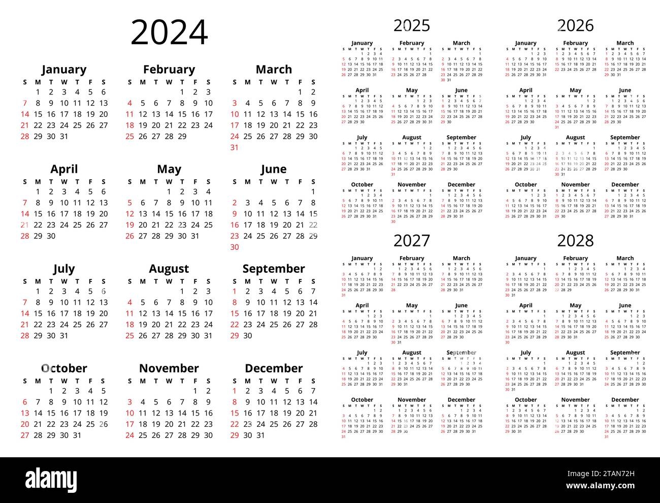 Two Year Calendar 2025 And 2026 Printable