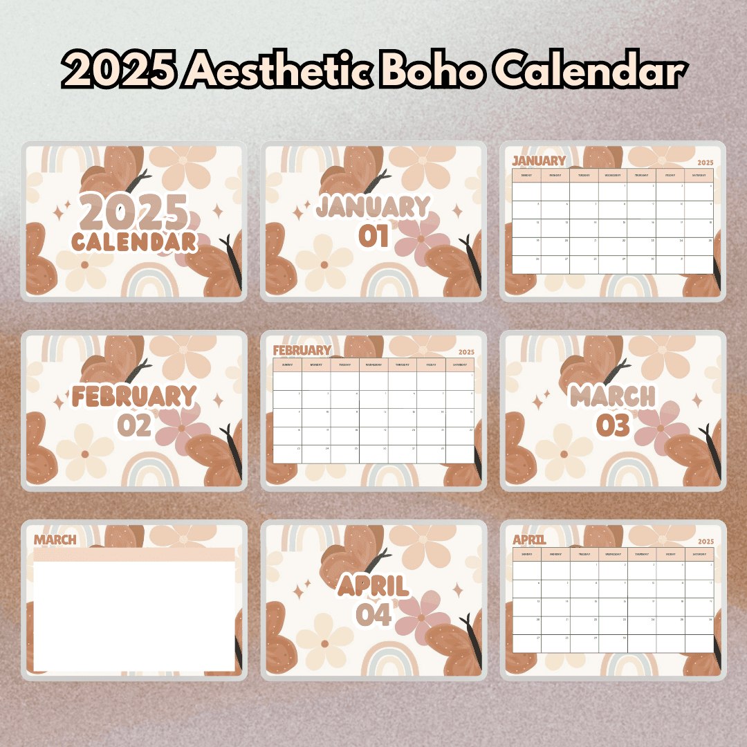 2025 CALENDAR PRINTABLE DOWNLOADABLE EDITABLE By Genesisarts Raket PH