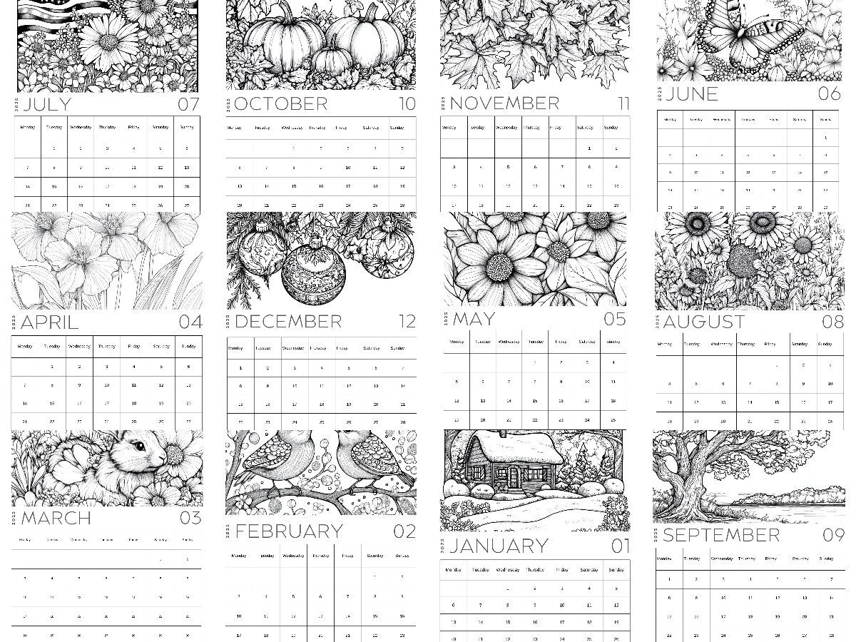 2025 Coloring Calendar Try It Like It Create It 2025 Coloring Calendar Try It Like It Create It