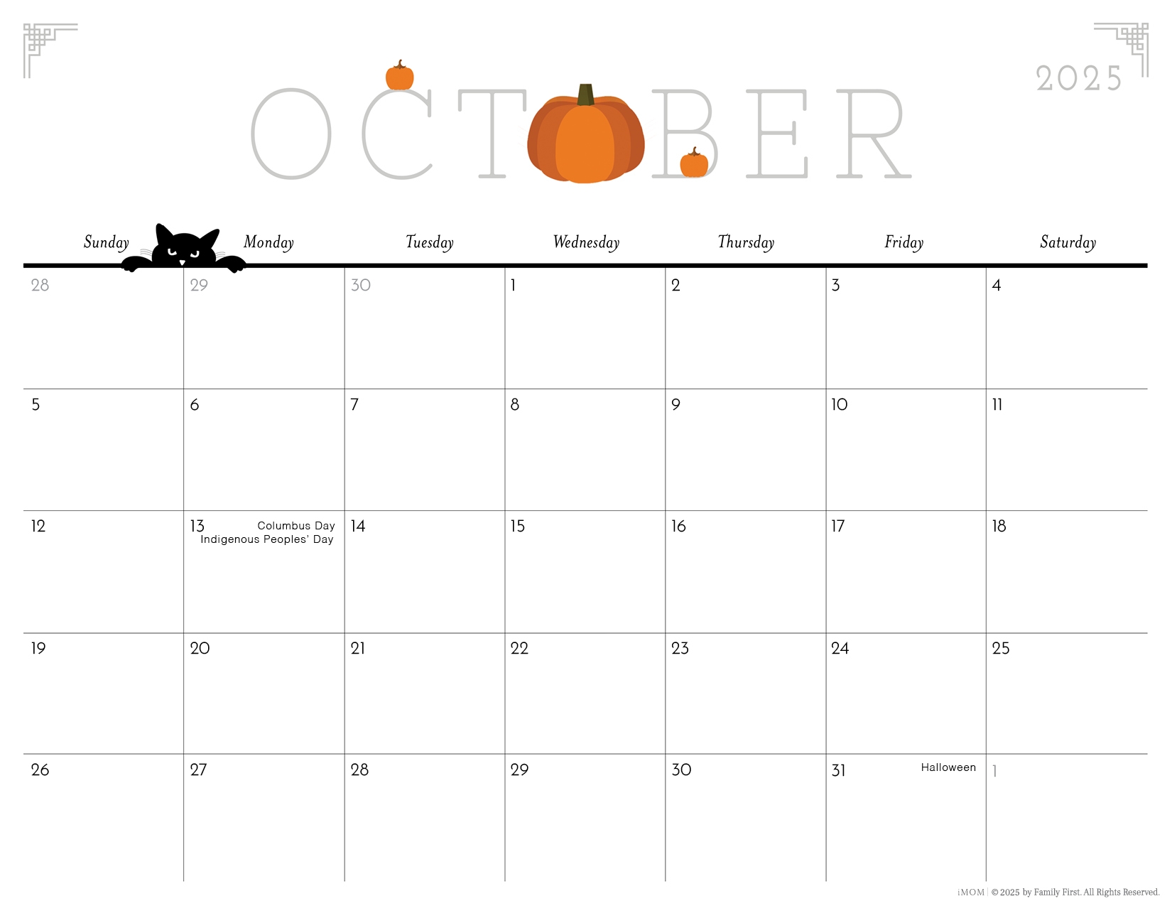 2025 Calendar Printable Template Free Cute