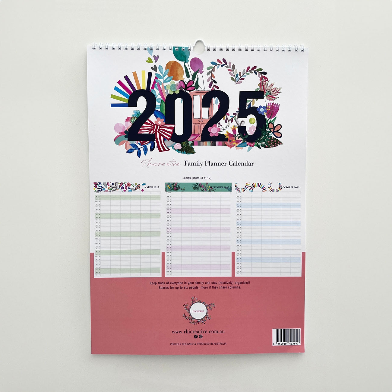2025 Family Planner Calendar SOLD OUT Rhicreative