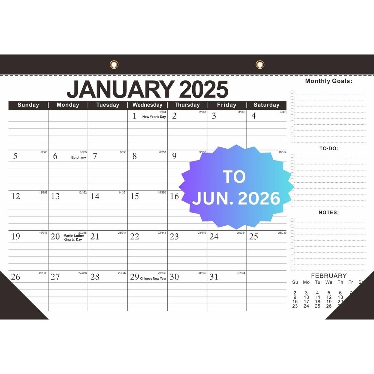 2025 Large Wall Calendar With Julian Date Calendar 2025 2026 From Jan 2025 EBay 2025 Large Wall Calendar With Julian Date Calendar 2025 2026 From Jan 2025 EBay