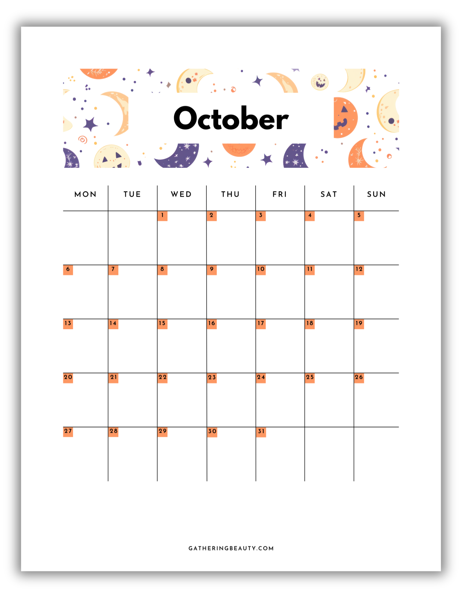Monthly Calendar September And October 2025 Free Printable