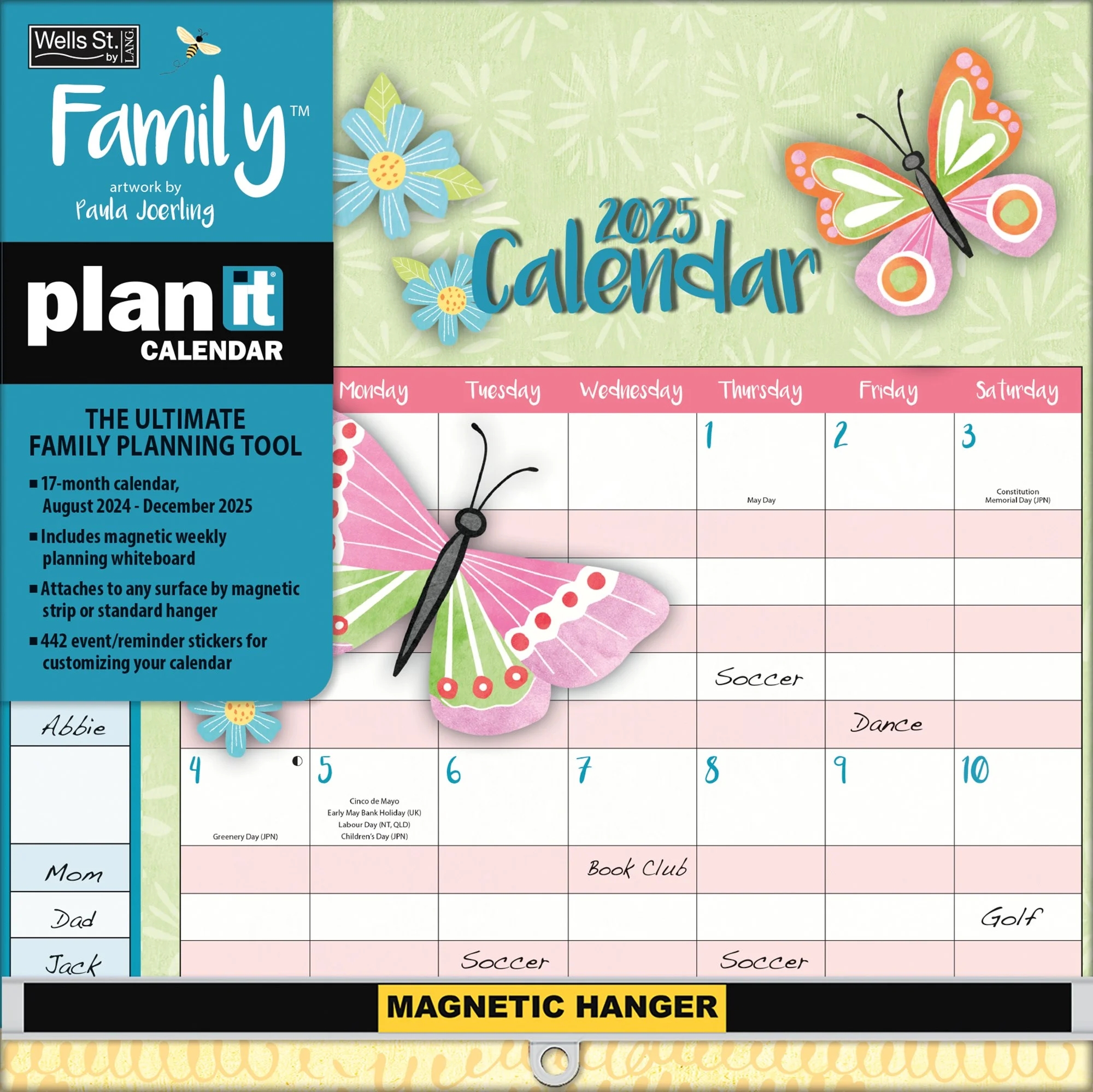 2025 Plan It Wall Calendar Family 12 X 12 Walmart