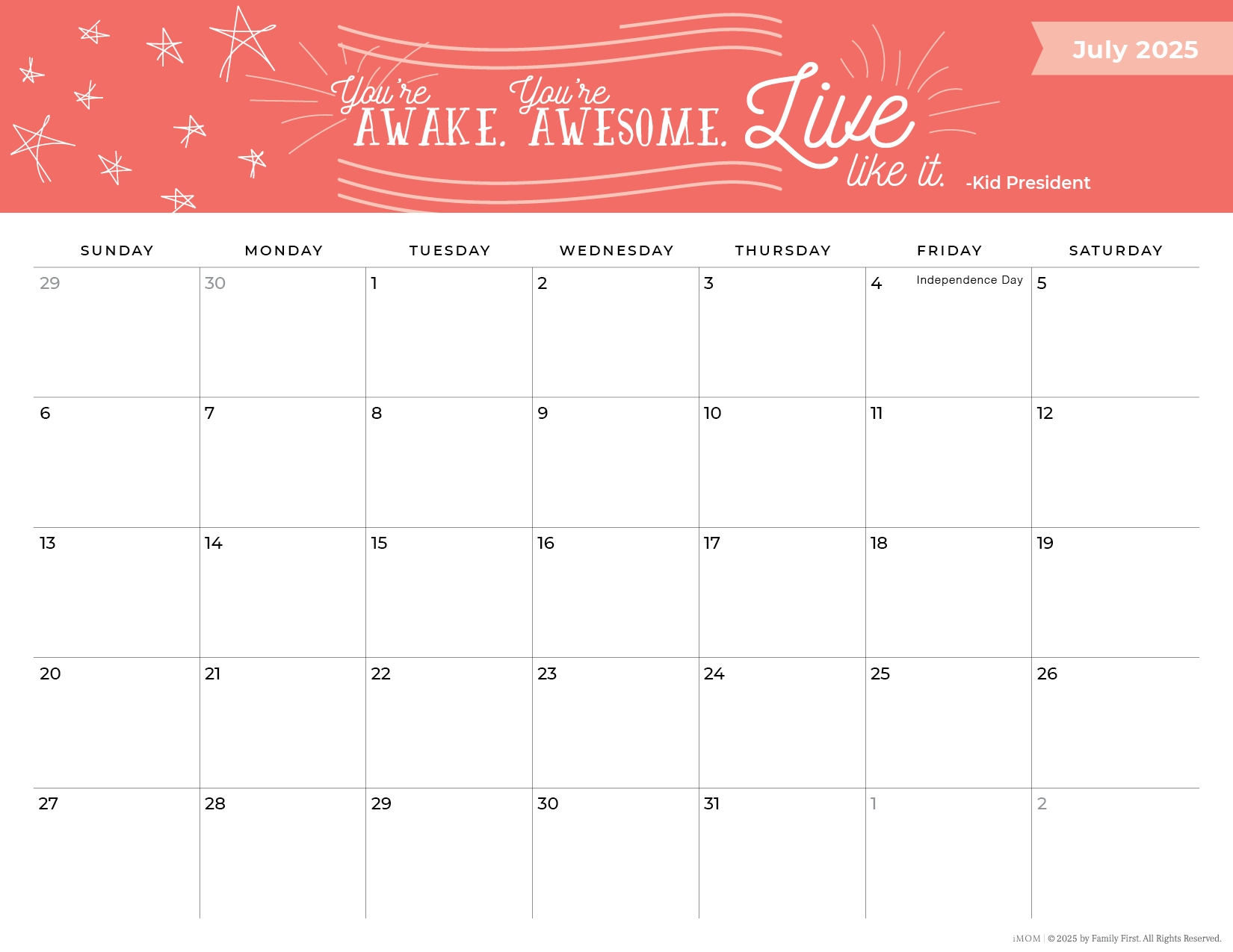 2025 Printable Calendars Free Printable Calendar Designs IMOM