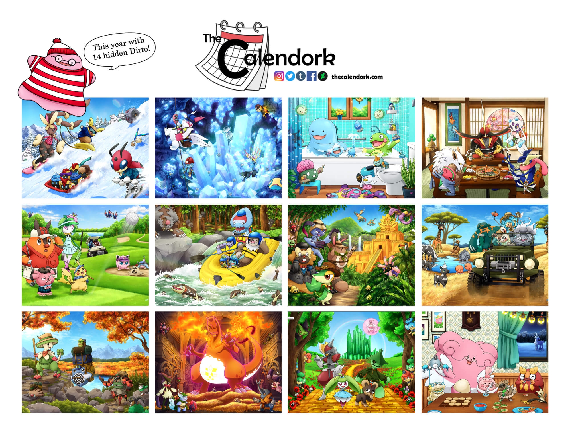 2026 Pokemon Wall Calendar The Calendork