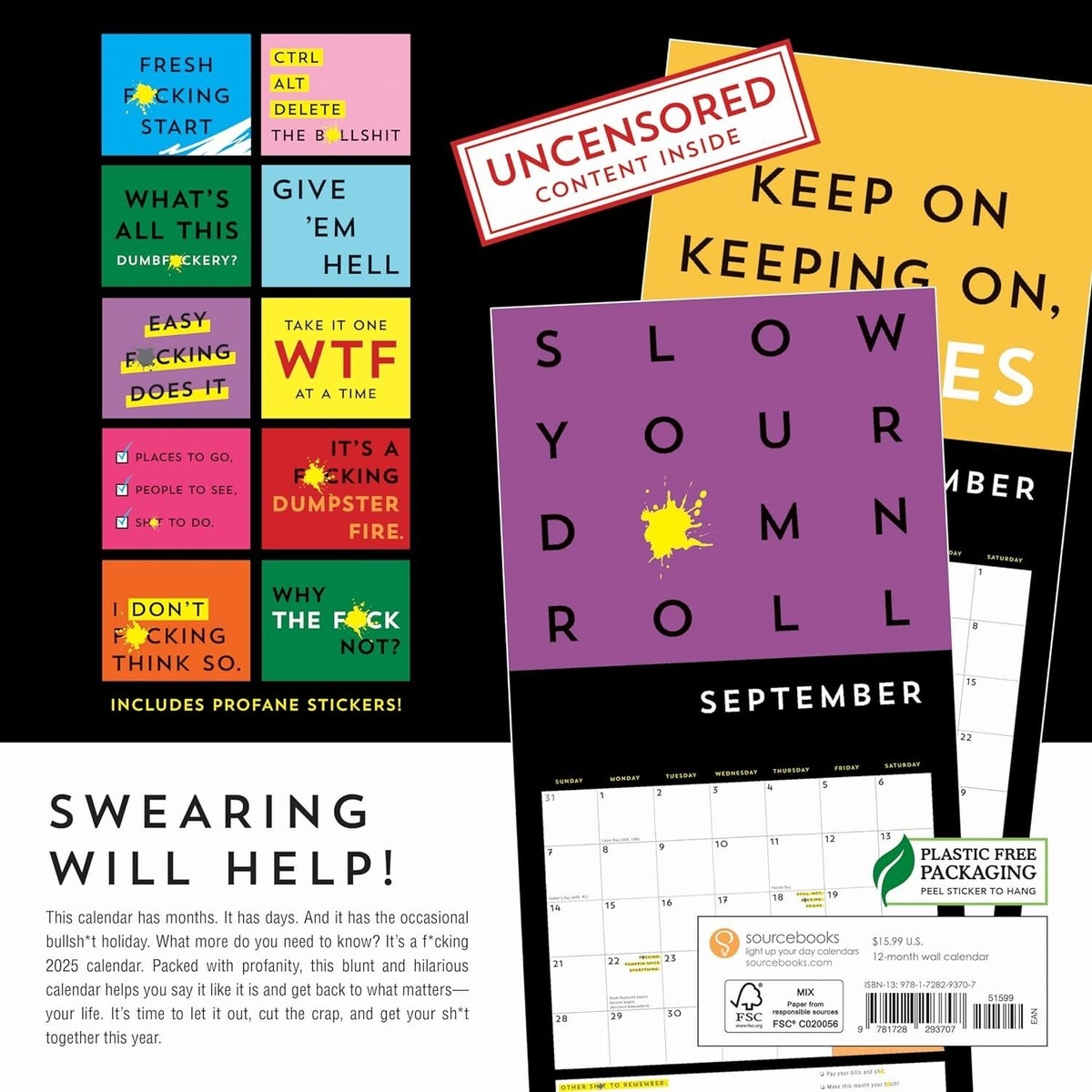 A F CKING CALENDAR 2025 WALL CALENDAR BRAND NEW HUMOR 293707 EBay