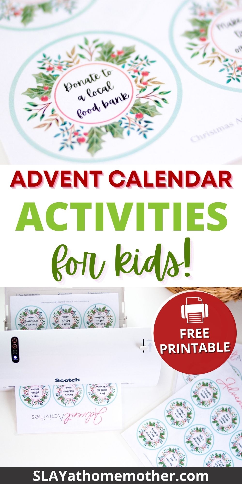 advent calendar ideas for kids a free printable slay at home mother