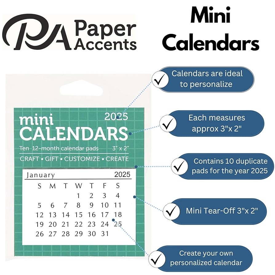 Free Printable Mini Calendars