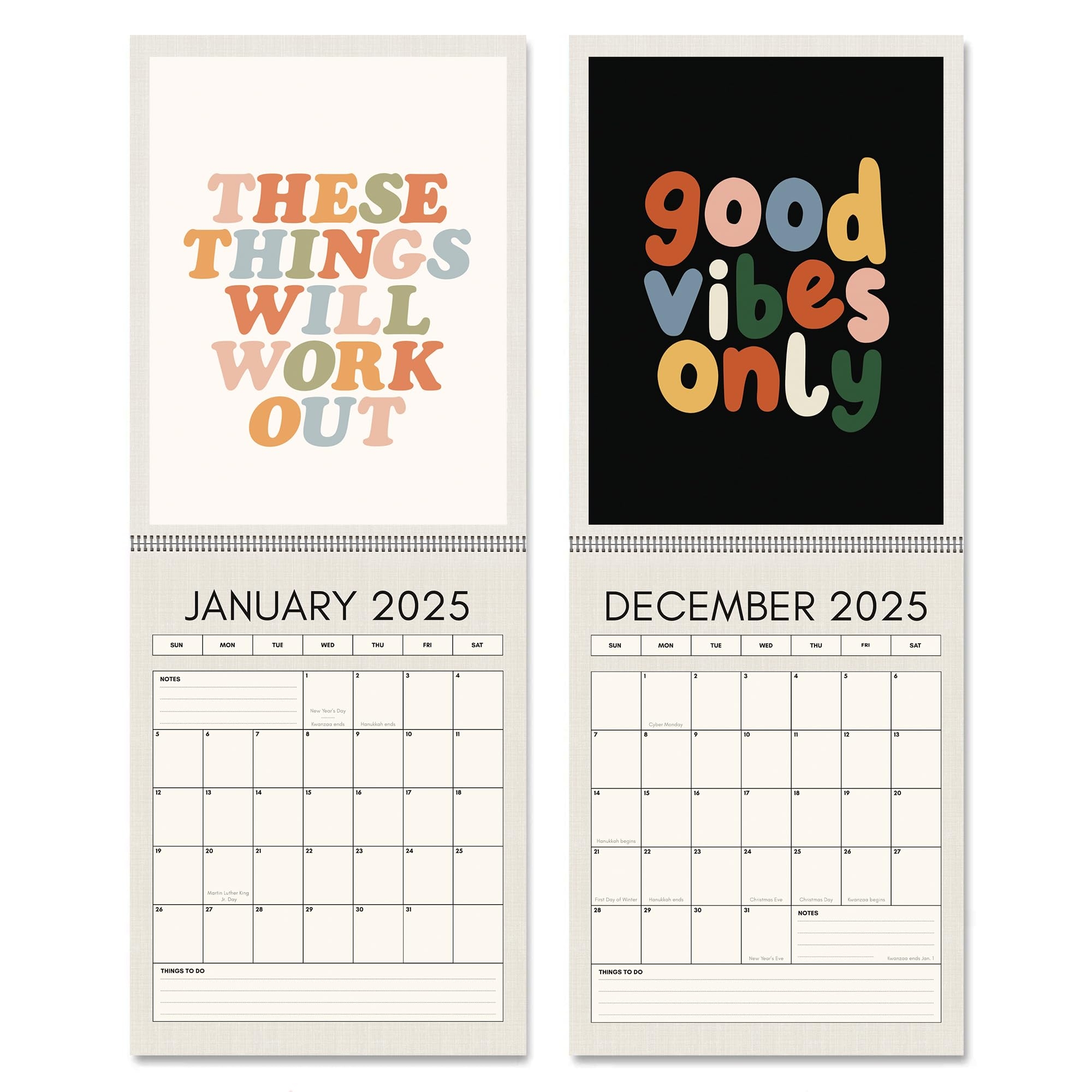 Amazon Americanflat 2025 Wall Calendar Motivational Quotes Design 10x13 Large Wall Calendar 12 Month Hanging Calendars For Home Or Office 2025 Calendars For Planning And Organization Office Products