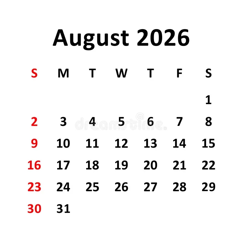 August 2026 Stock Illustration Illustration Of Independent 369162599