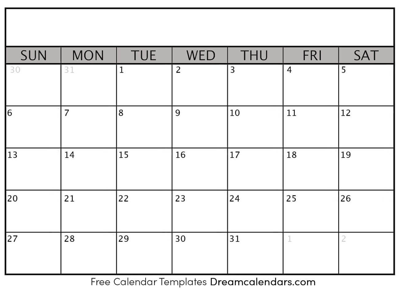 Free Editable Printable Blank Calendar