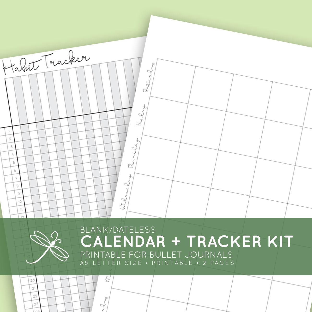 Blank Monthly Calendar No Dates Printable