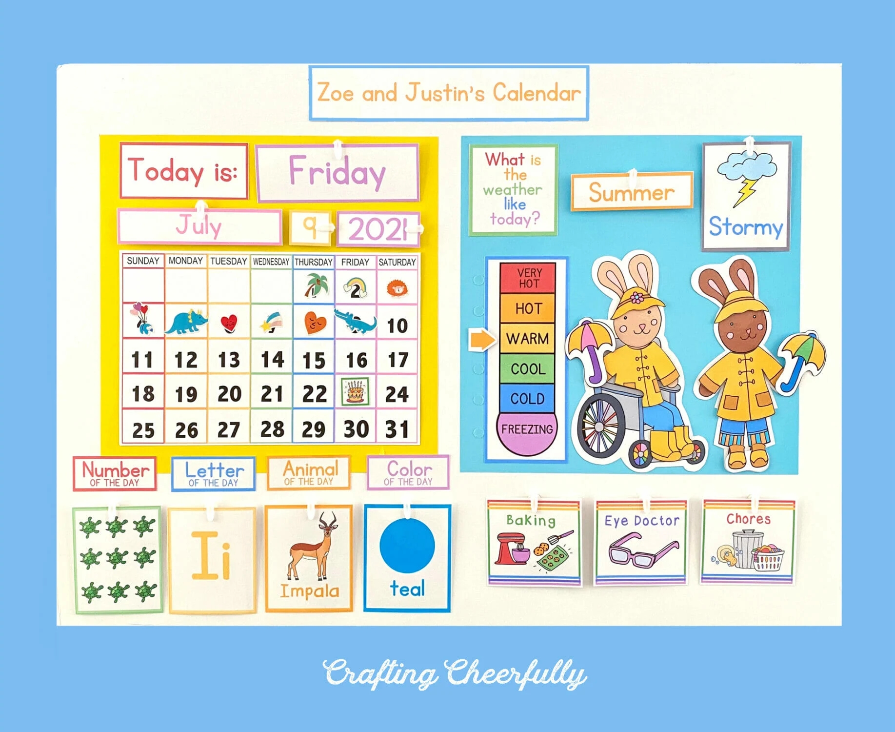 Free Printable Preschool Calendar