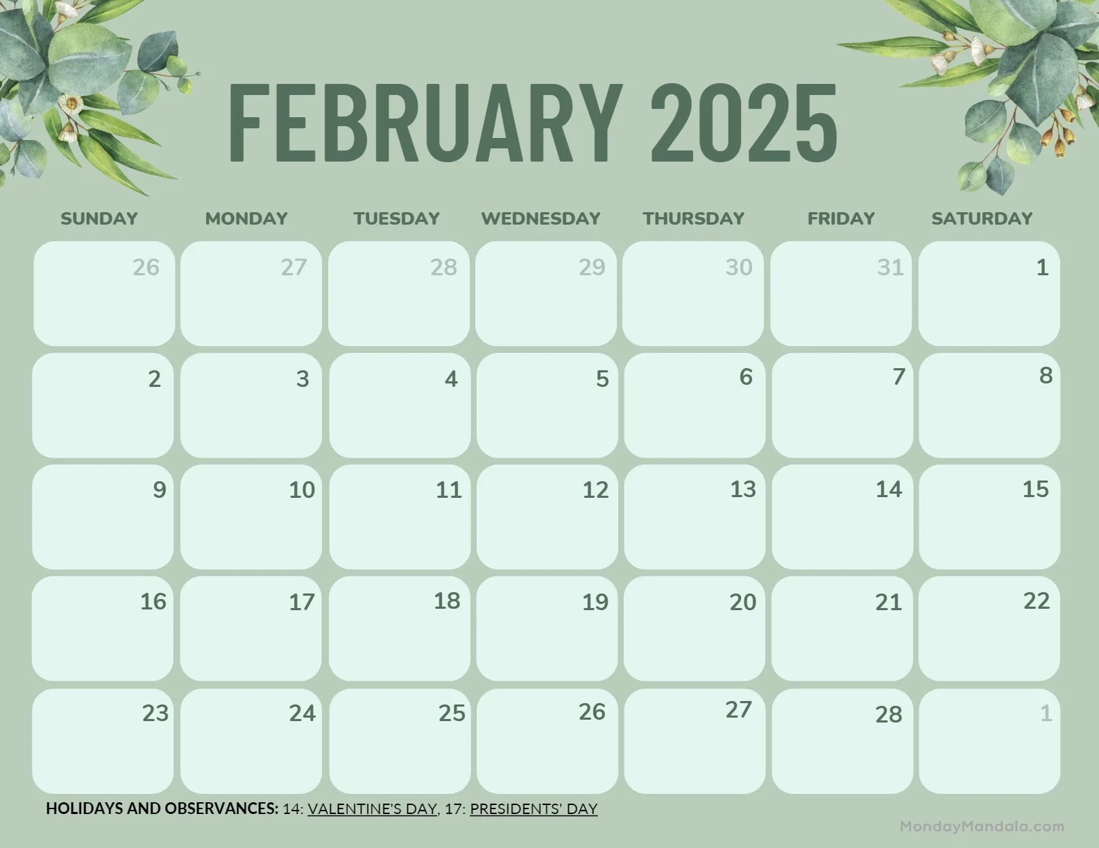 february 2025 calendar 52 free pdf printables