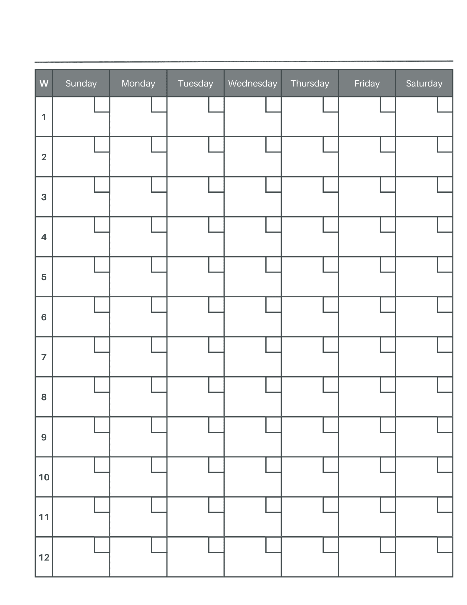 free 12 week calendar for quarterly planning and goal setting