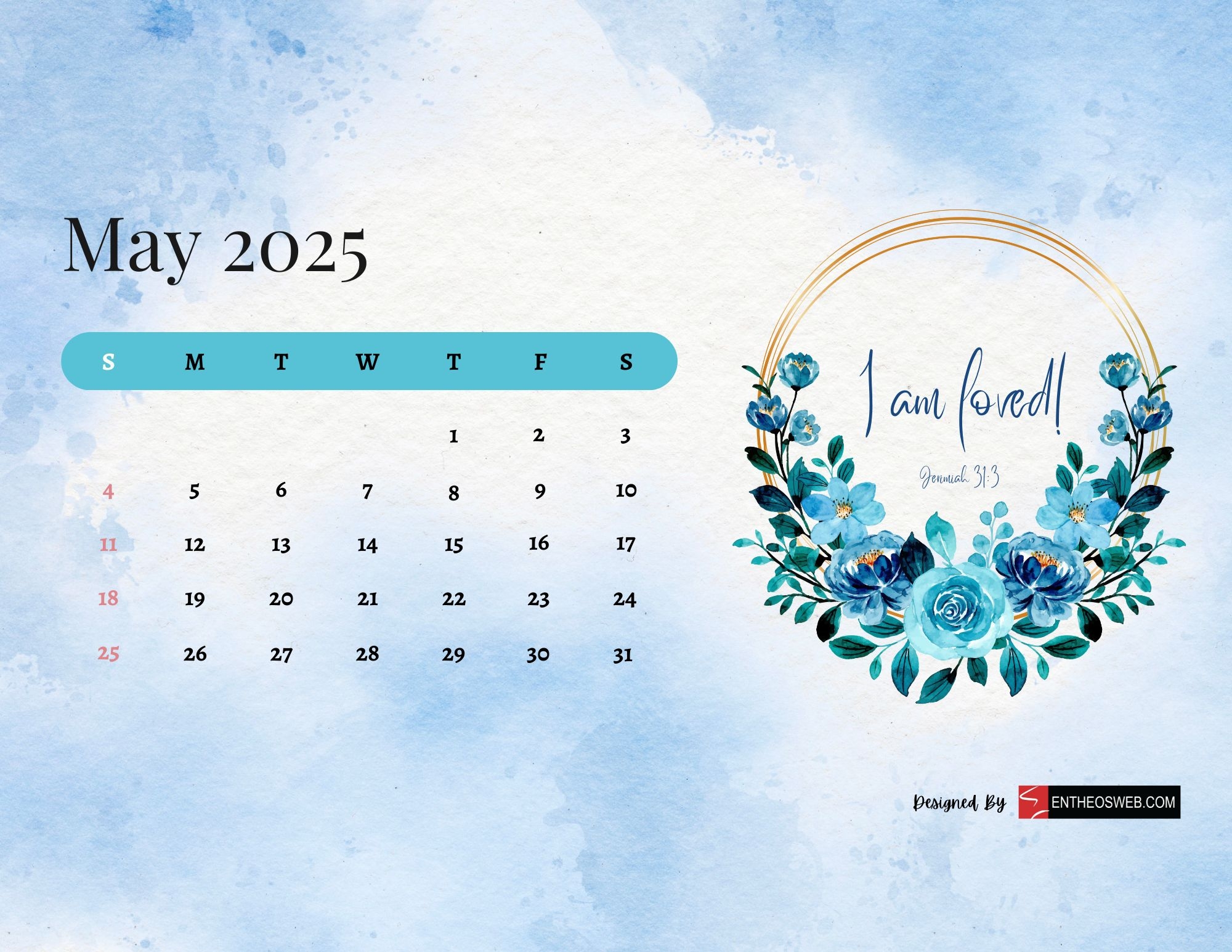 Free 2025 Christian Calendar Printable With Bible Verses EntheosWeb