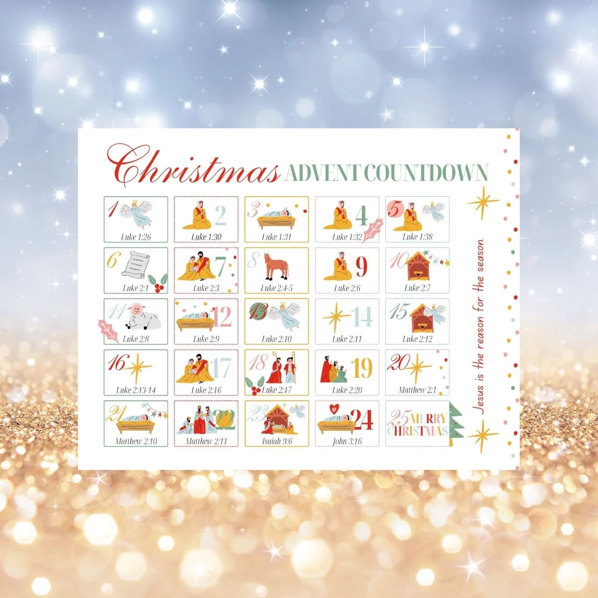 Free Printable Advent Calendar With Bible Verses The How To Home