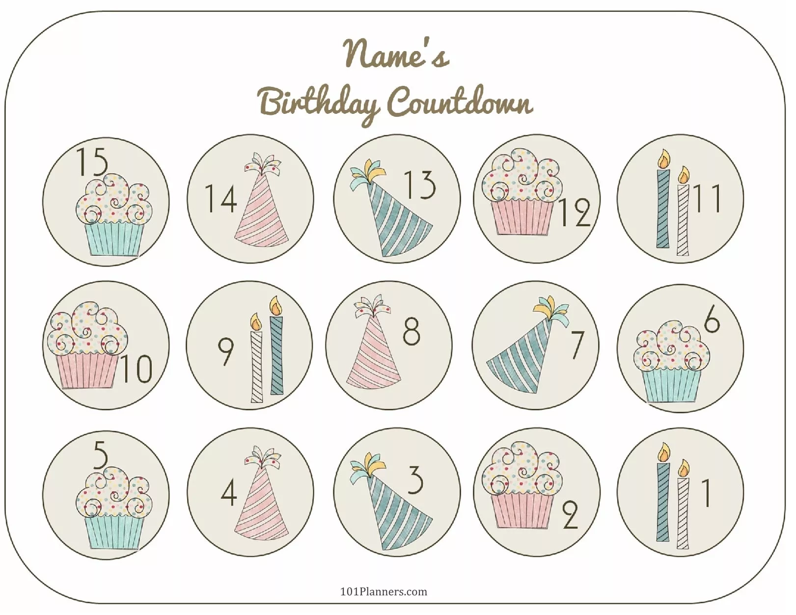 Free Printable Birthday Countdown Customize Online Free Printable Birthday Countdown Customize Online