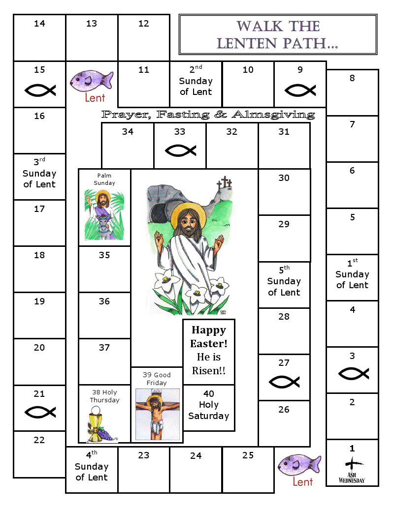 FREE Printable Calendars For Lent And Easter FREE Printable Calendars For Lent And Easter