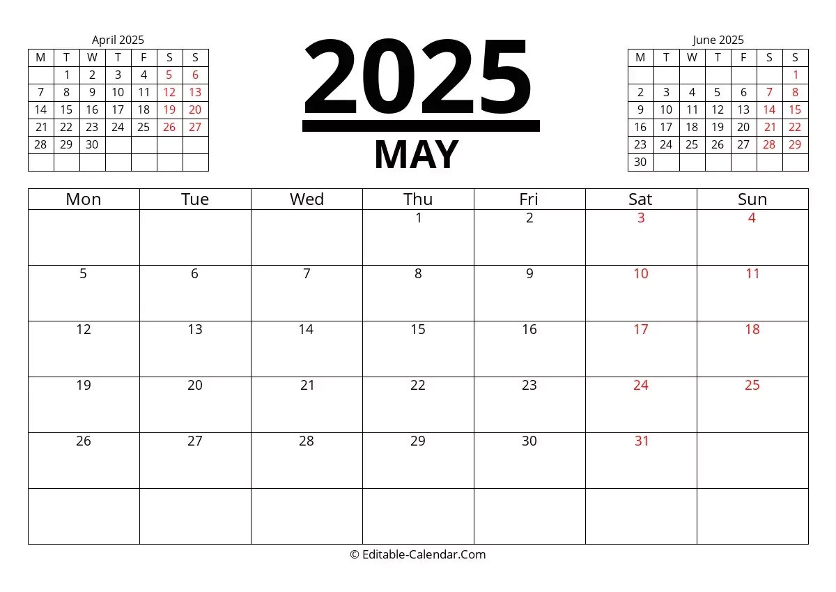 monday start editable calendar may 2025 in excel word pdf monday start editable calendar may 2025 in excel word pdf