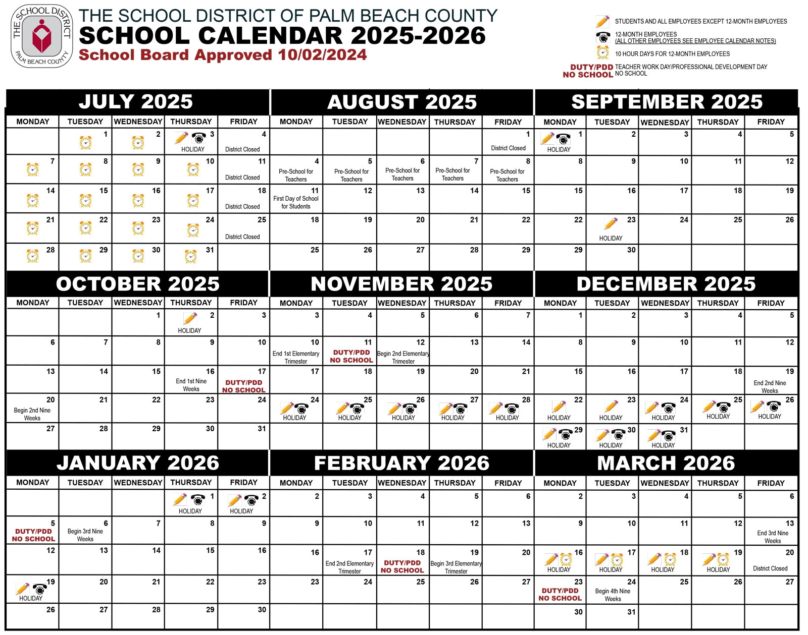Palm Beach County School Calendar 2025 2026 Palm Beach County School Calendar 2025 2026