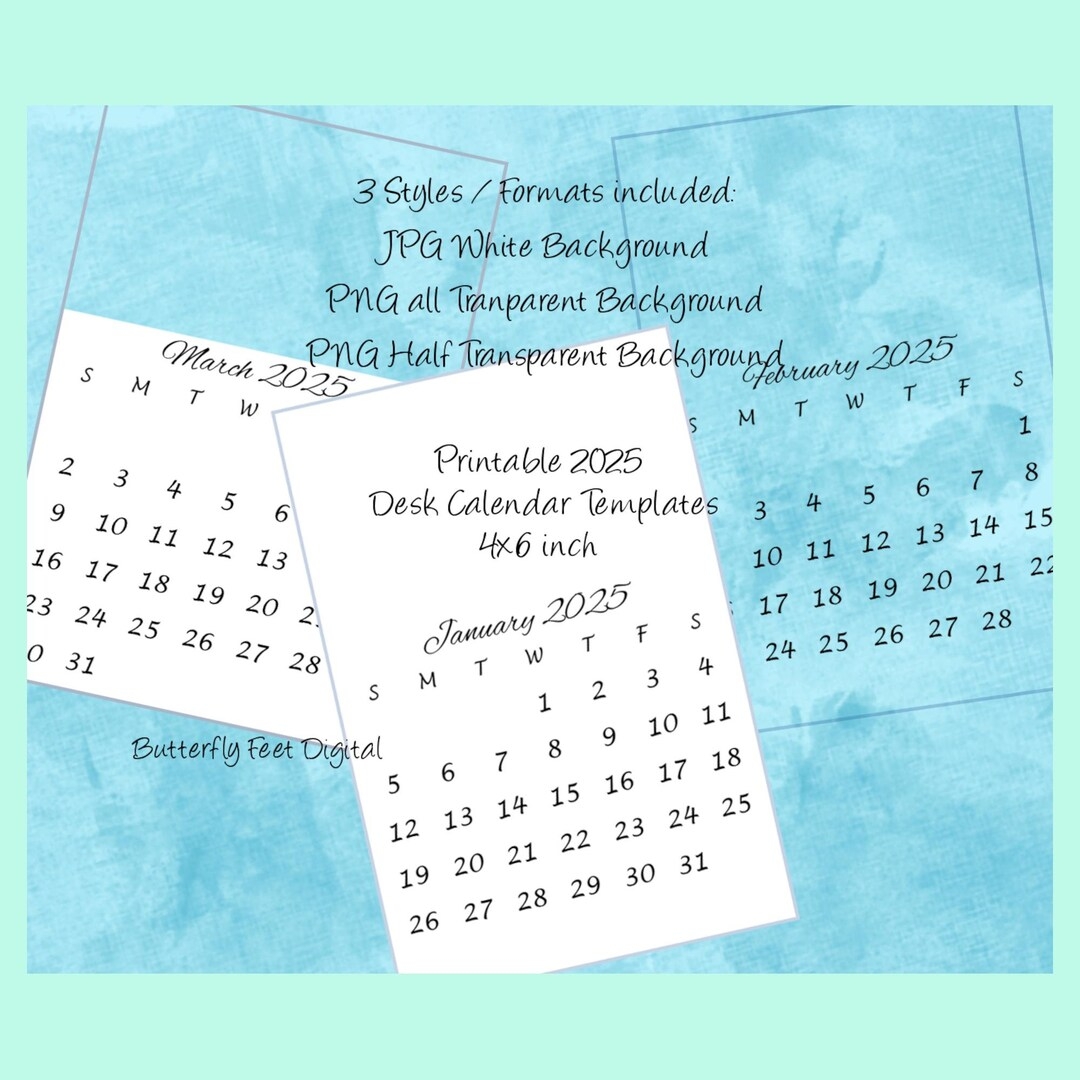 Printable 2025 Calendar Templates 4 X 6 Inch Add Your Own Art Or Photographs Digital Download Etsy Printable 2025 Calendar Templates 4 X 6 Inch Add Your Own Art Or Photographs Digital Download Etsy