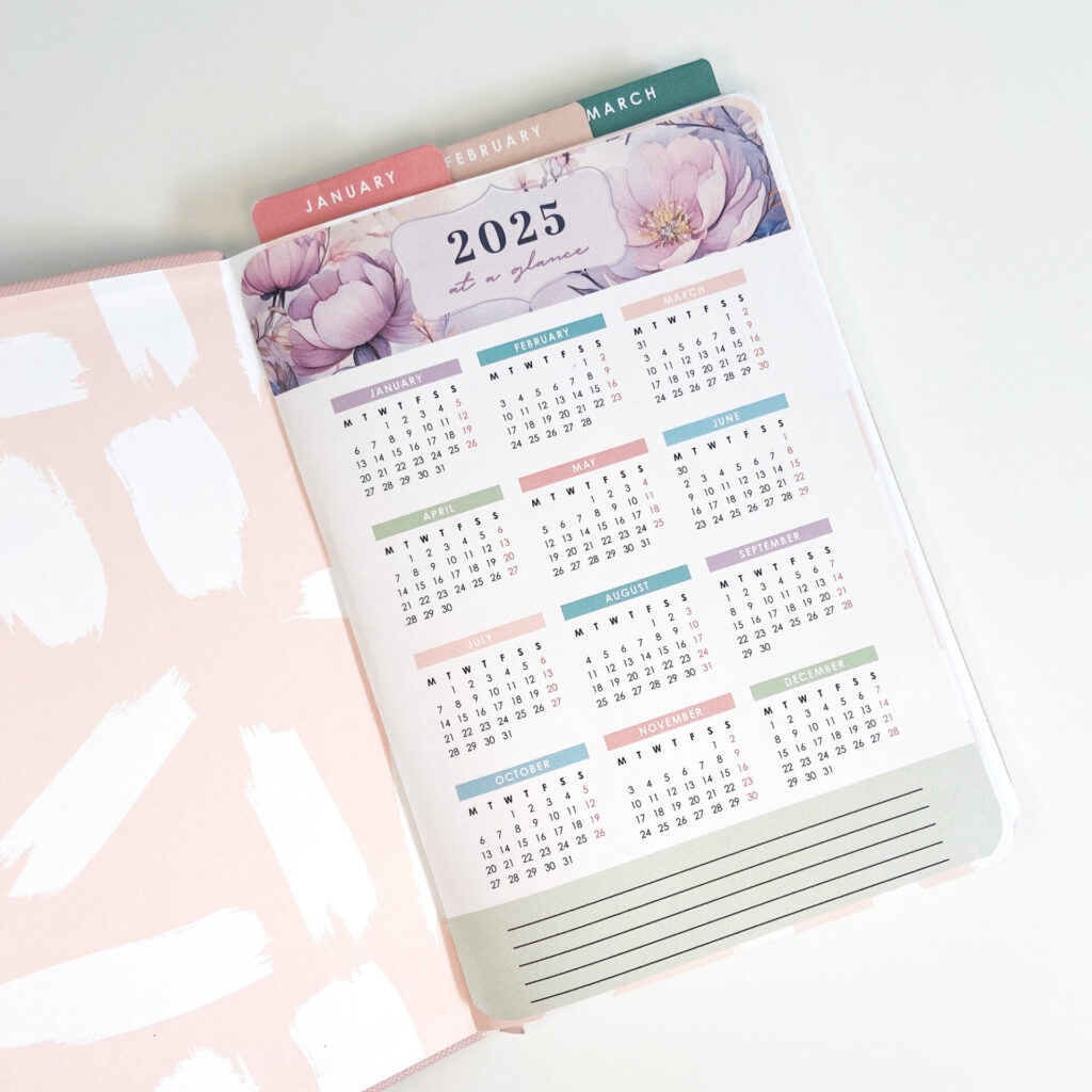 Watercolor Calendar 2025 Printable