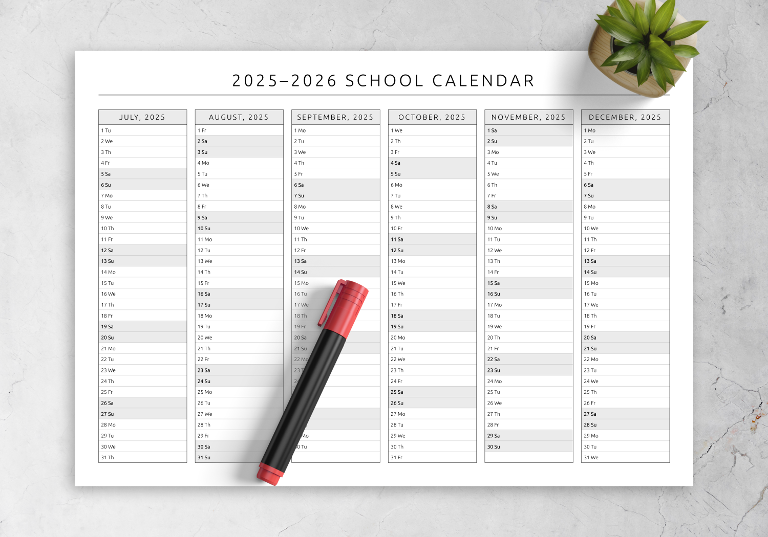 School Calendar Template Plan Academic Year With Ease