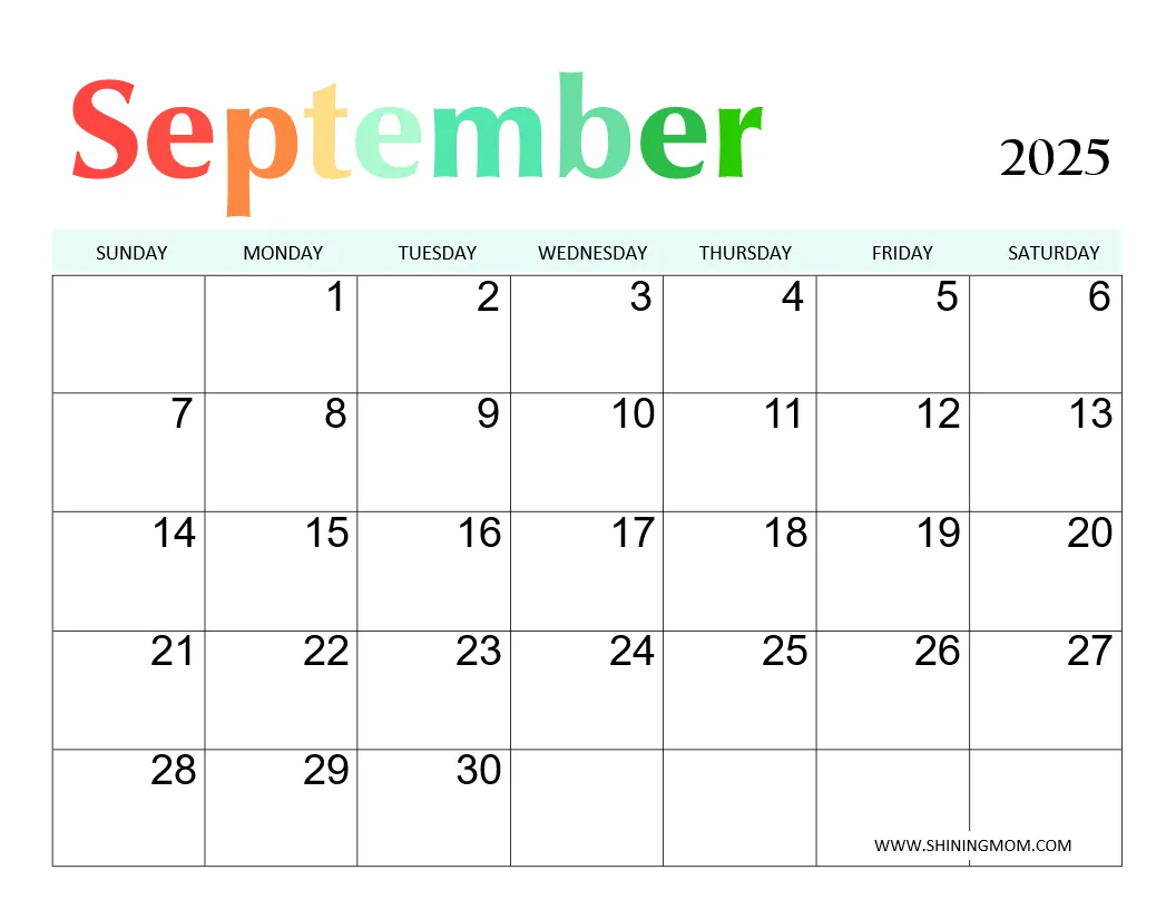 September 2025 Calendar 50 Beautiful Free Printables 