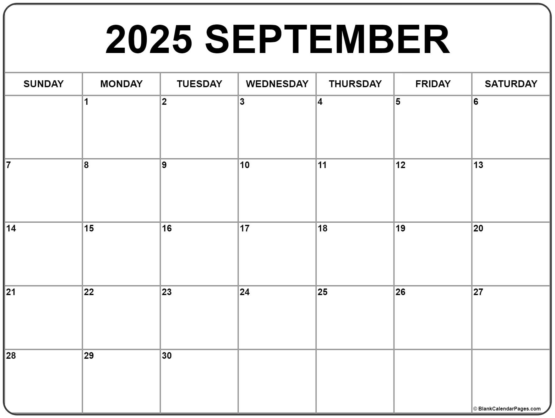September-December 2025 Calendar Printable