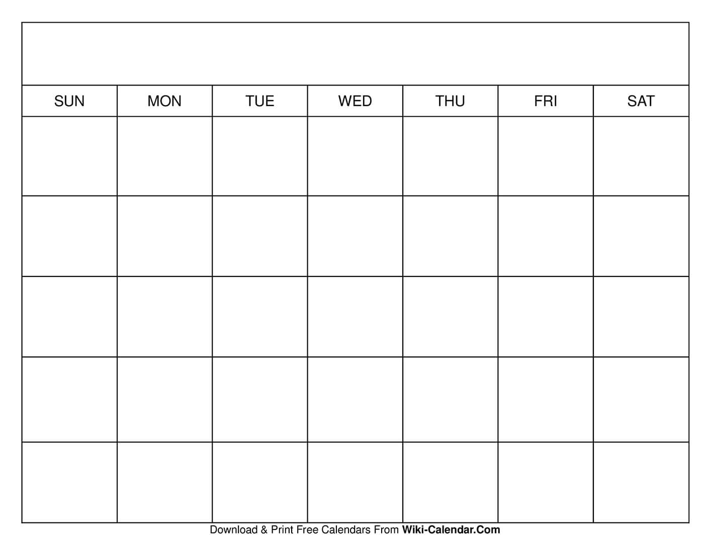 Simple Blank Calendar Templates Free To Download U0026 Print