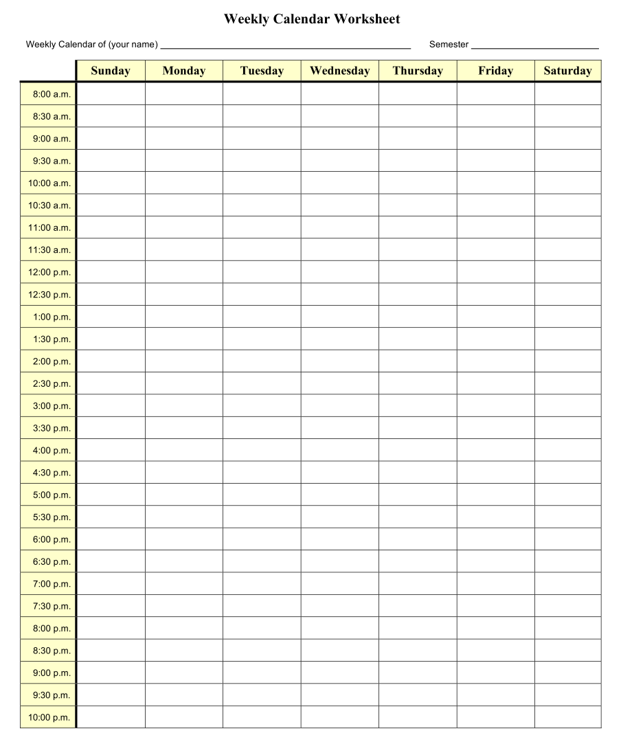 Weekly Calendar With Time Slots 13 Free PDF Printables Printablee Weekly Calendar With Time Slots 13 Free PDF Printables Printablee