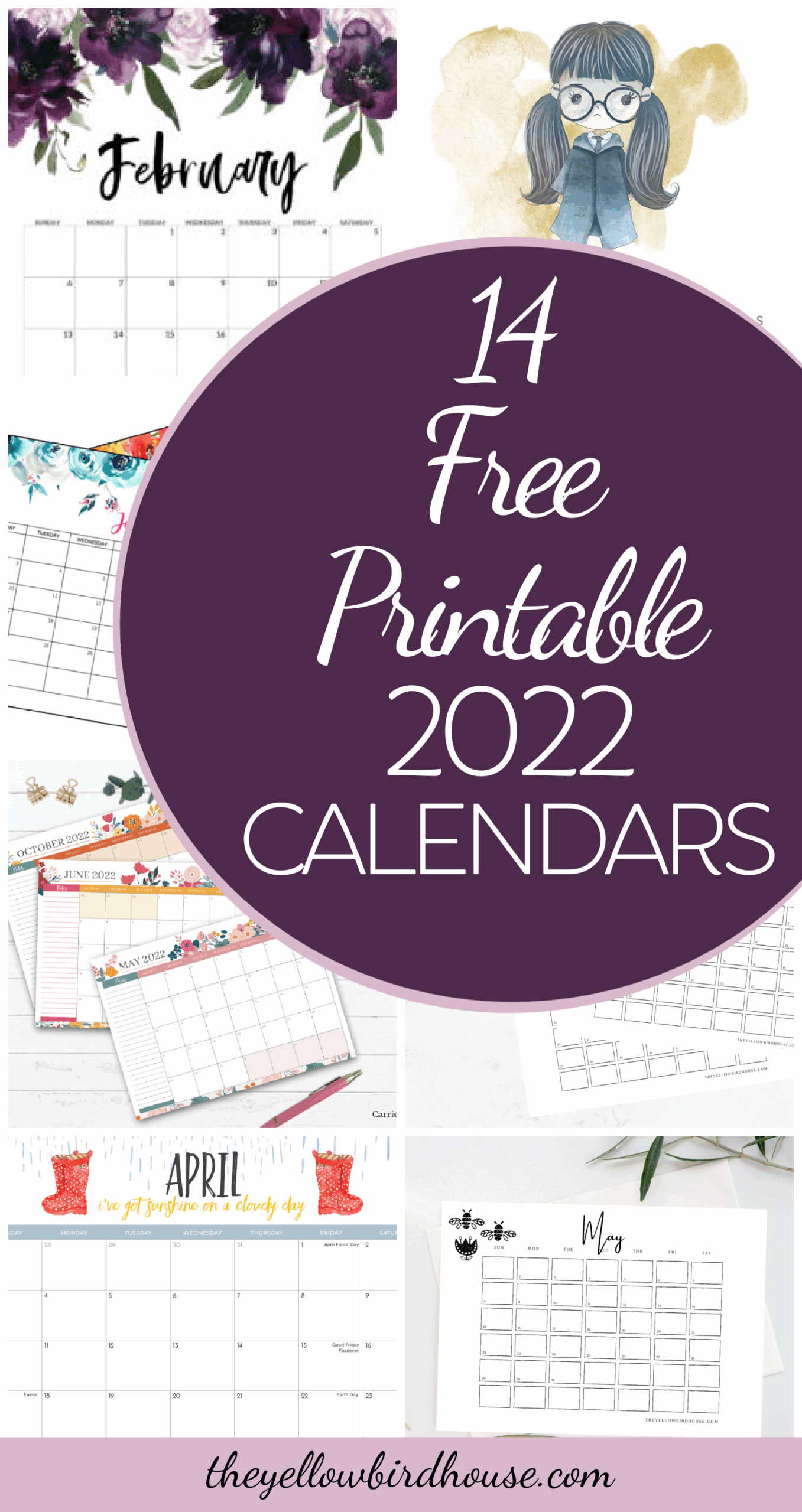 14 Of The Best Free Printable Calendars For 2022 The Yellow Birdhouse