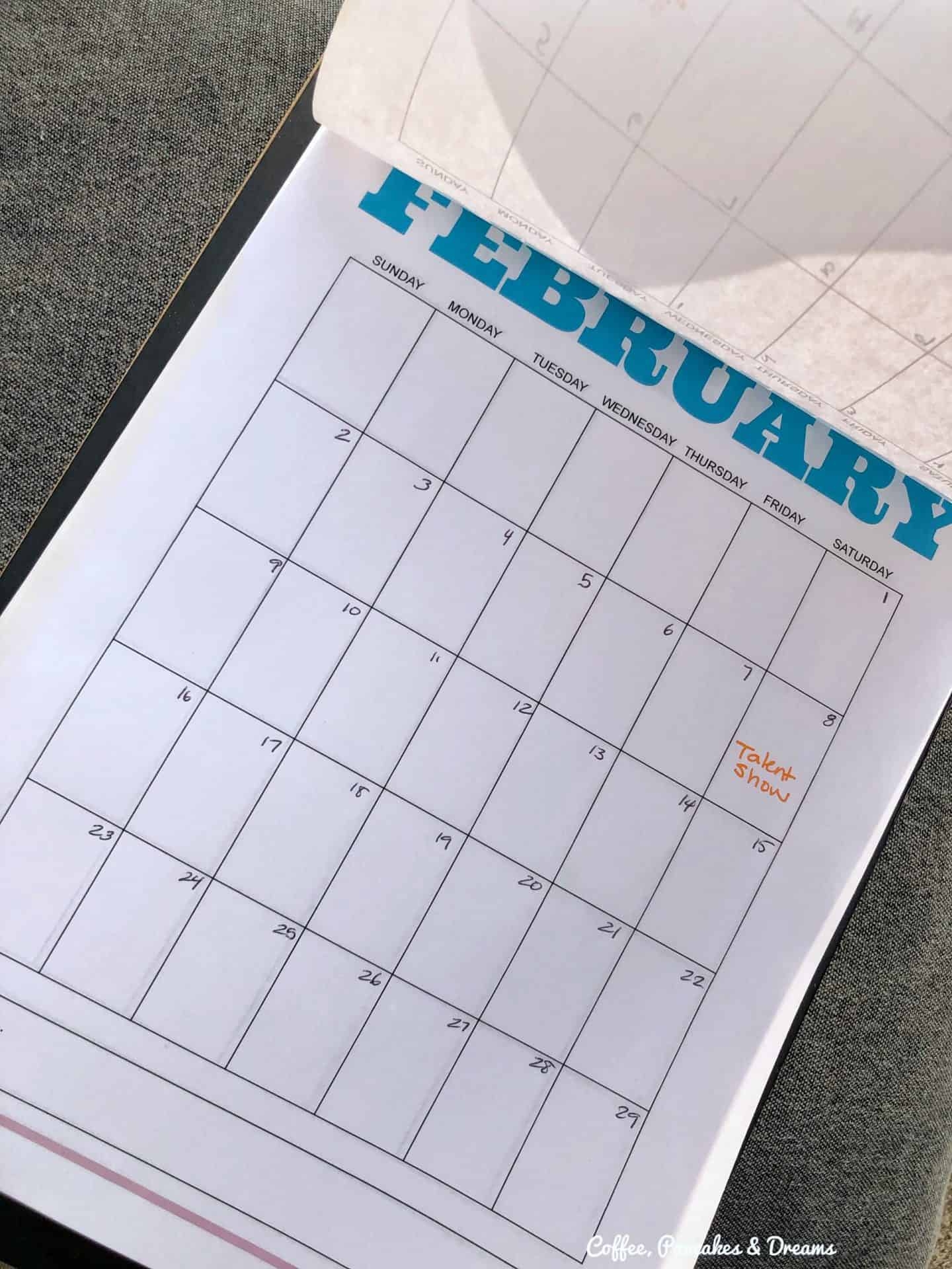 2021 Free Printable Calendar Pages DIY Calendar Clipboard Idea Organize By Dreams