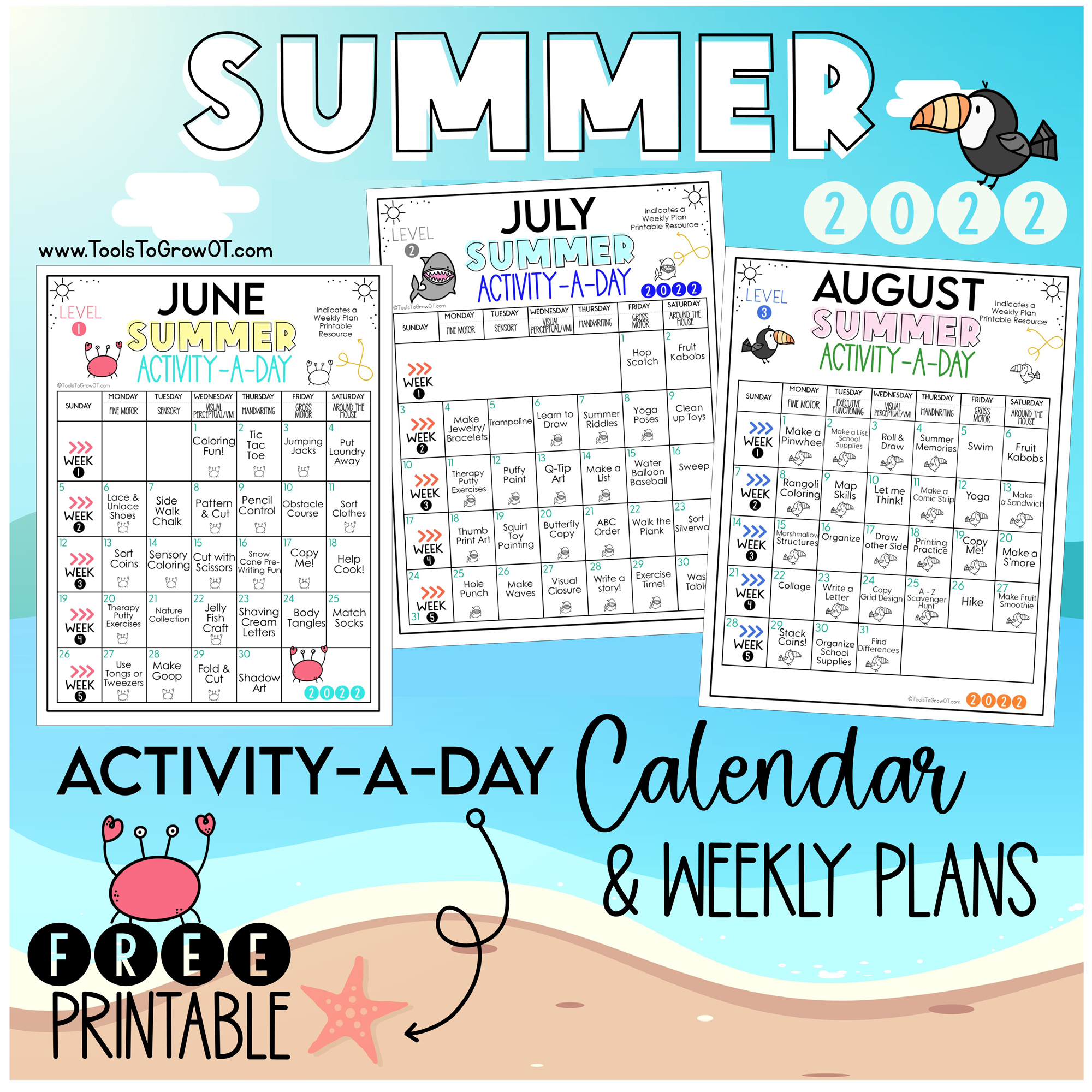 2022 Summer Activity a Day Calendar And Detailed Weekly Plans Blog Tools To Grow Inc 2022 Summer Activity a Day Calendar And Detailed Weekly Plans Blog Tools To Grow Inc