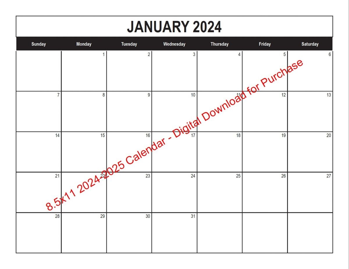 2024 2025 Printable Calendar 8 5x11 Digital Download Printable PDF EBay 2024 2025 Printable Calendar 8 5x11 Digital Download Printable PDF EBay