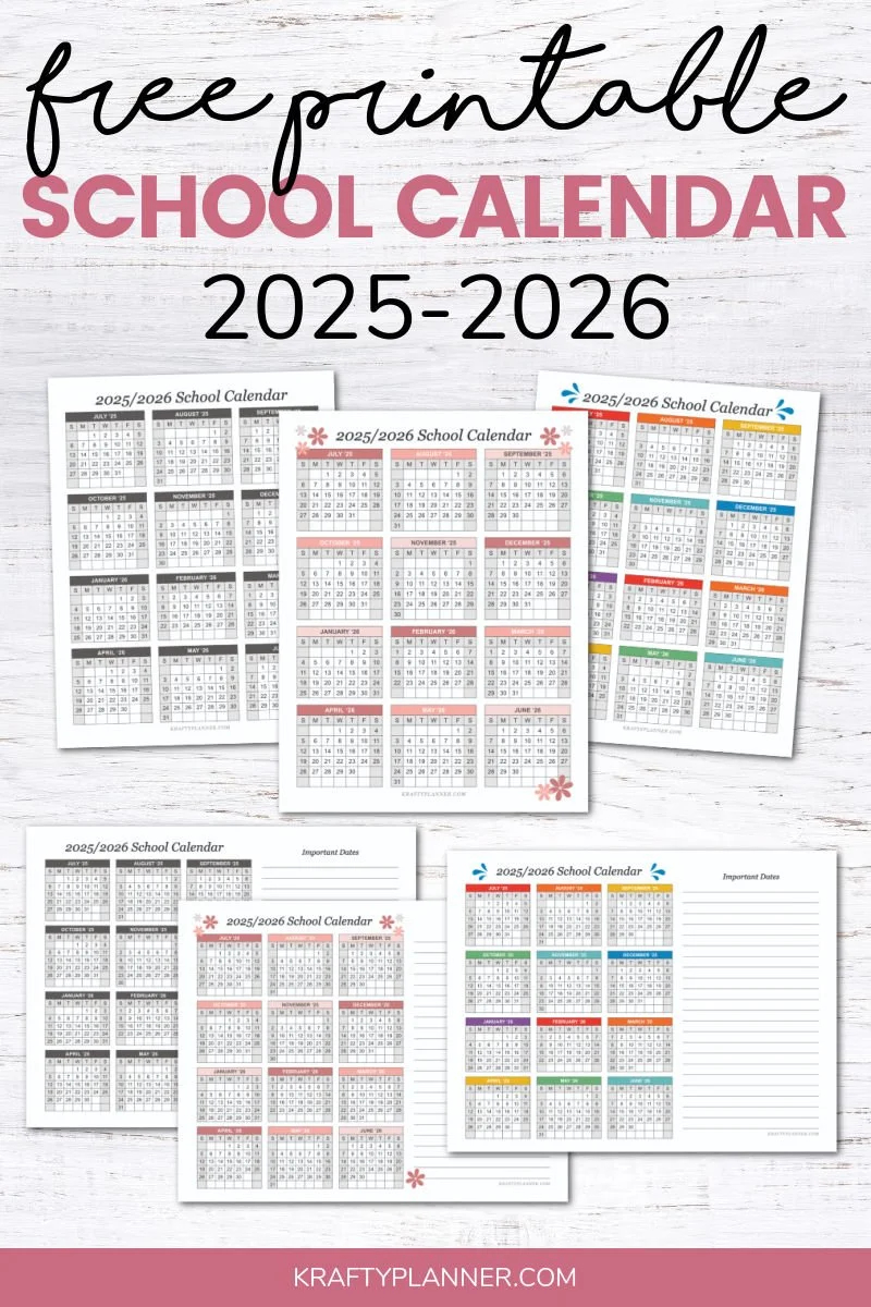 2025 2025 School Calendar Free Printable