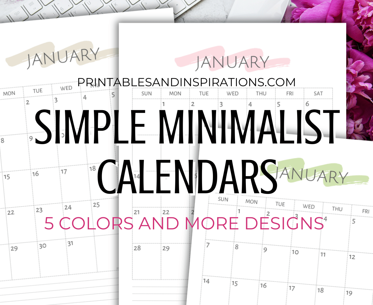 Blank Monthly Printable Calendar 2026