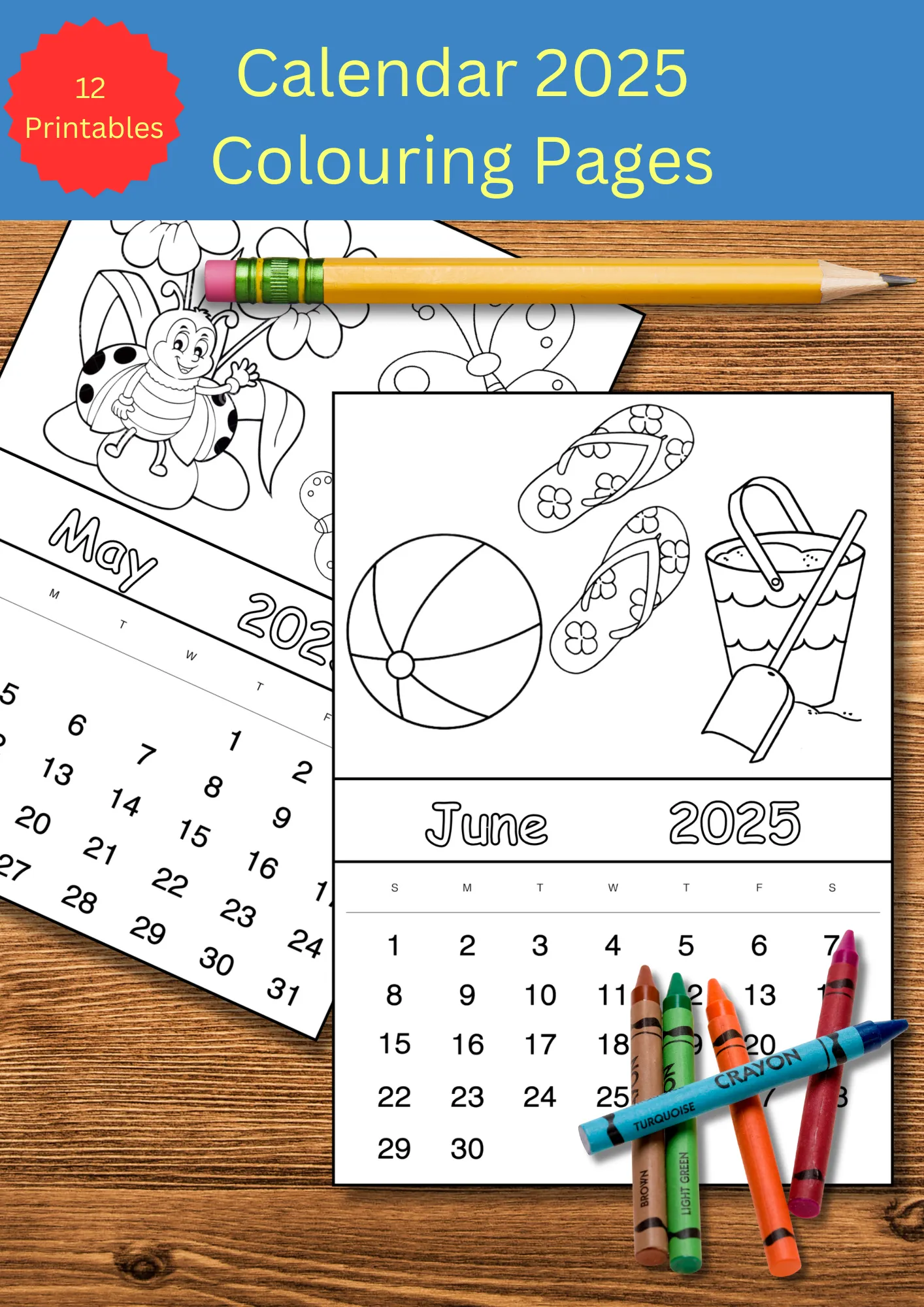Free Printable Calendar 2025 Kids