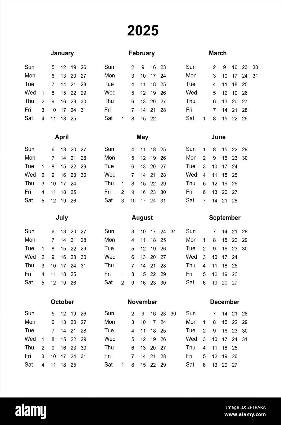 2025 Calendar Page Hi res Stock Photography And Images Page 3 Alamy
