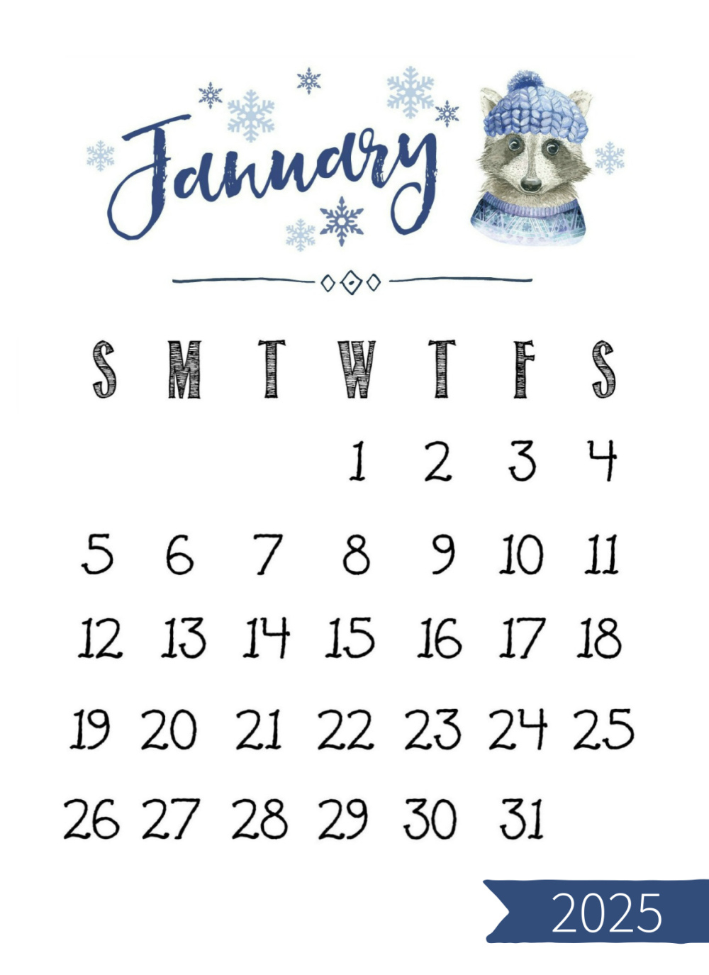 2025 calendar printable clean and scentsible