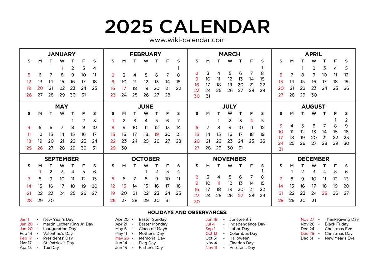2025 Calendar Printable Wiki Calendar Apache OpenOffice Templates