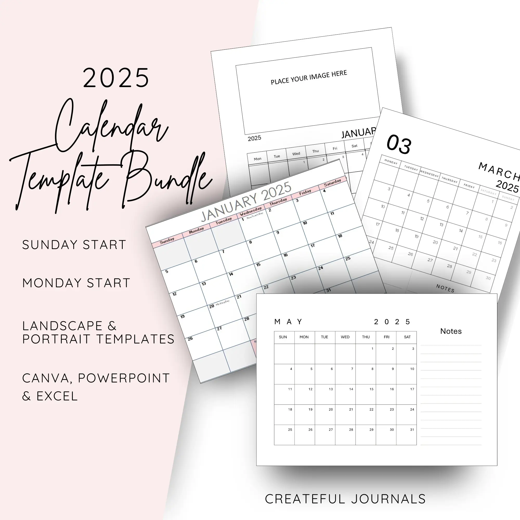 Calendar Templates Printable 2025