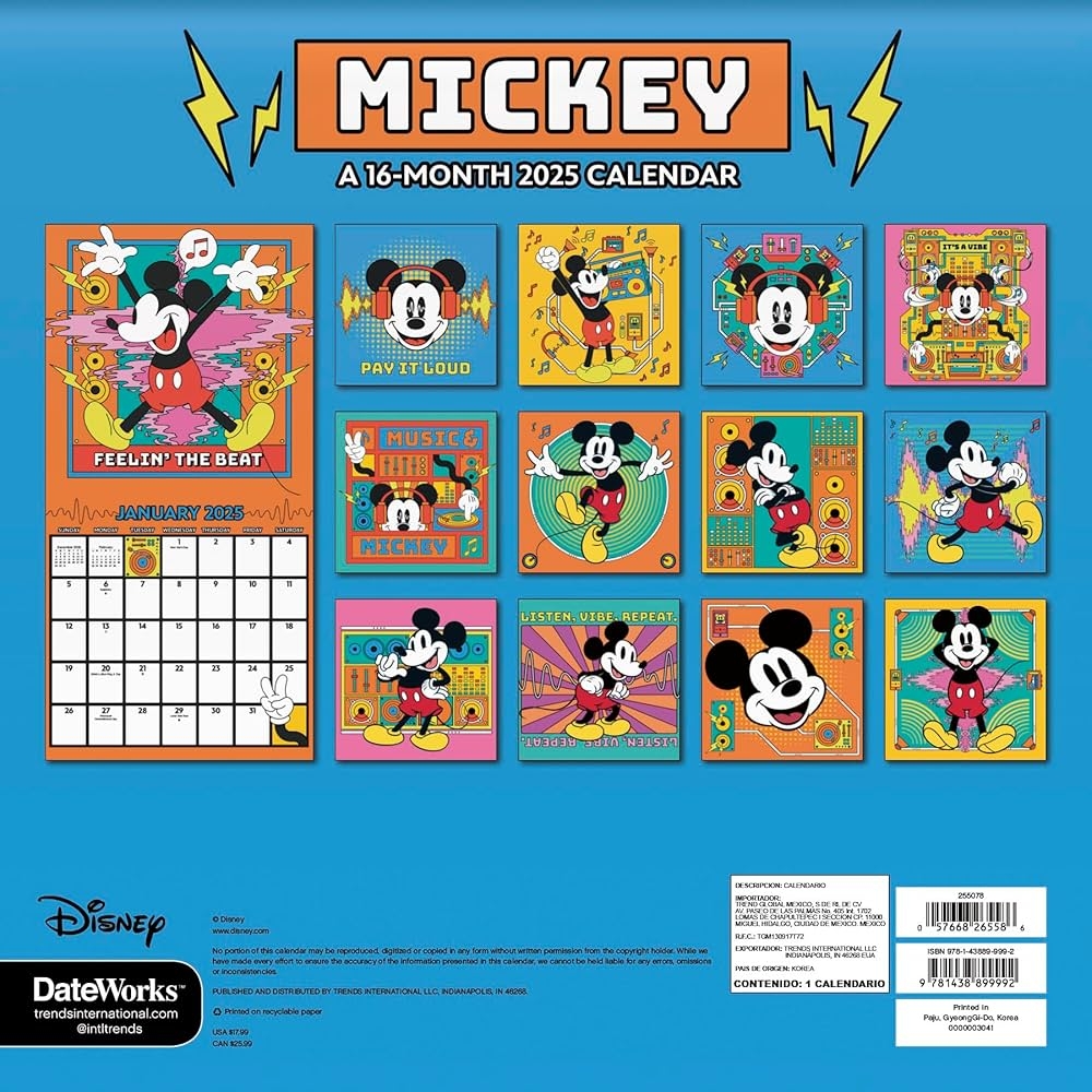 2025 Disney Mickey Mouse Wall Calendar Trends International 9781438899992 Amazon Books 2025 Disney Mickey Mouse Wall Calendar Trends International 9781438899992 Amazon Books