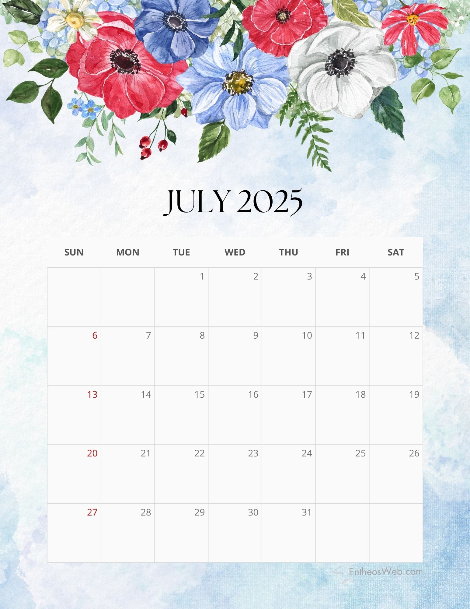 2025 Floral Monthly Calendar Free PDF Printable EntheosWeb 2025 Floral Monthly Calendar Free PDF Printable EntheosWeb