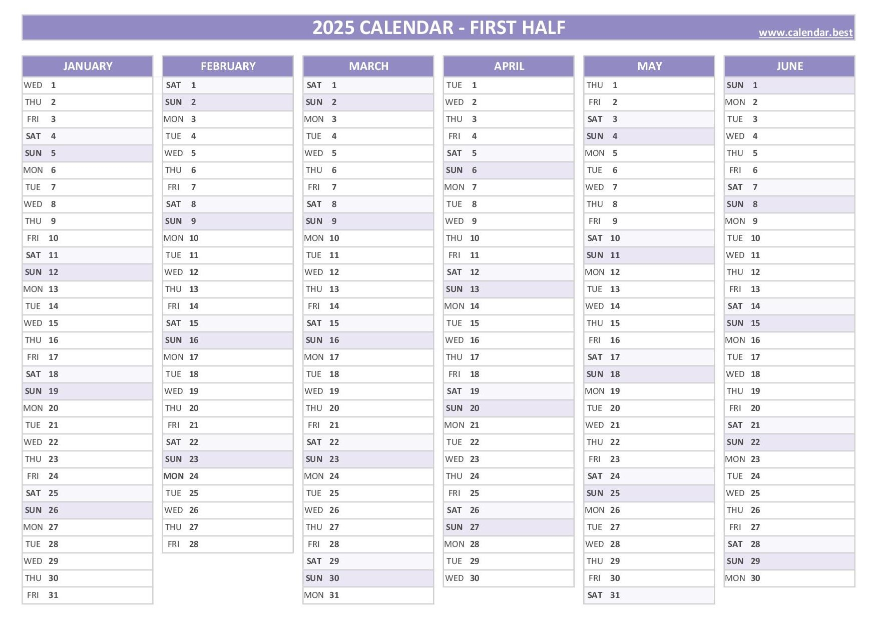 Printable 6 Month July To December Calendar 2025 Printable 6 Month July To December Calendar 2025
