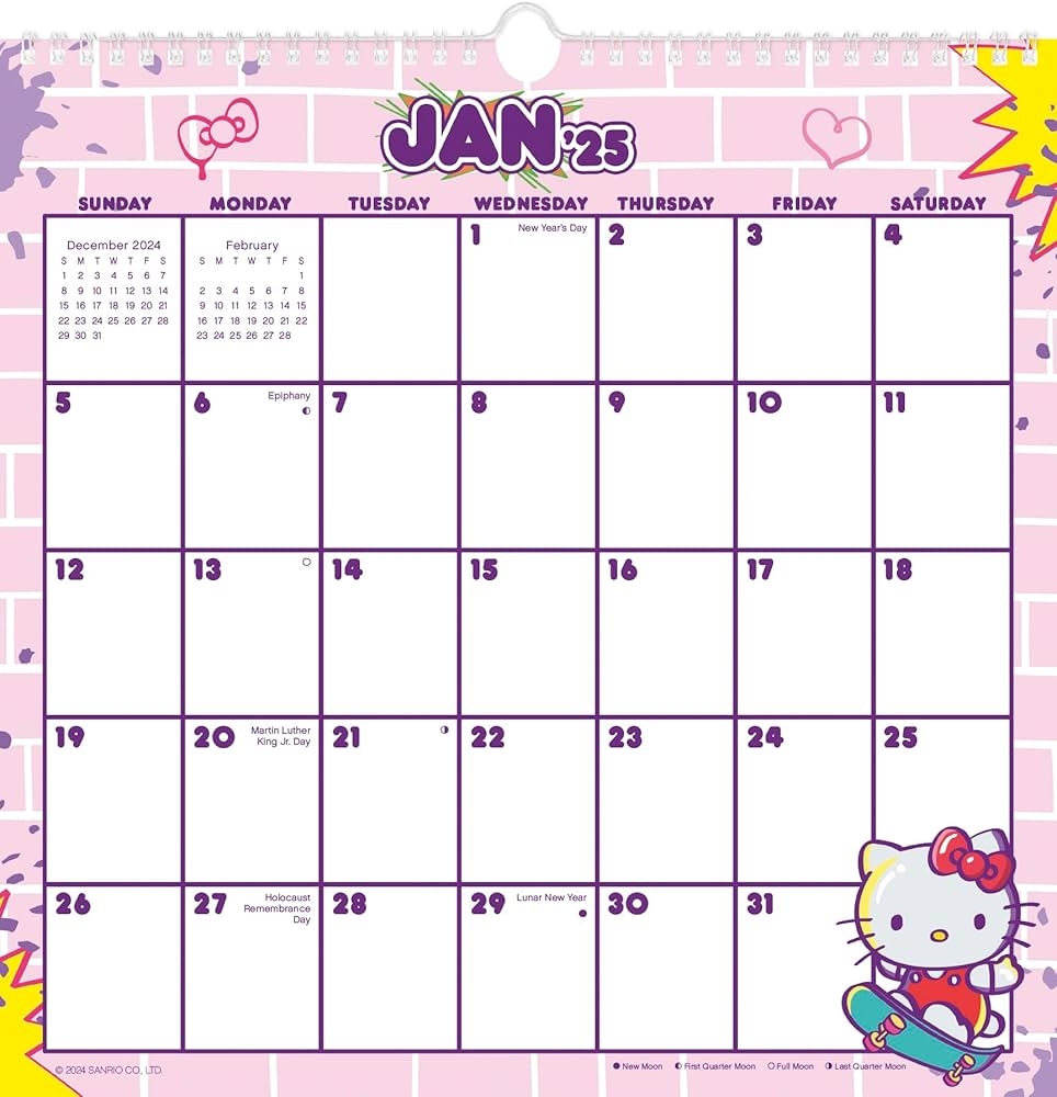 2025 Hello Kitty Friends Spiral Wall Calendar Trends International Amazon de Books