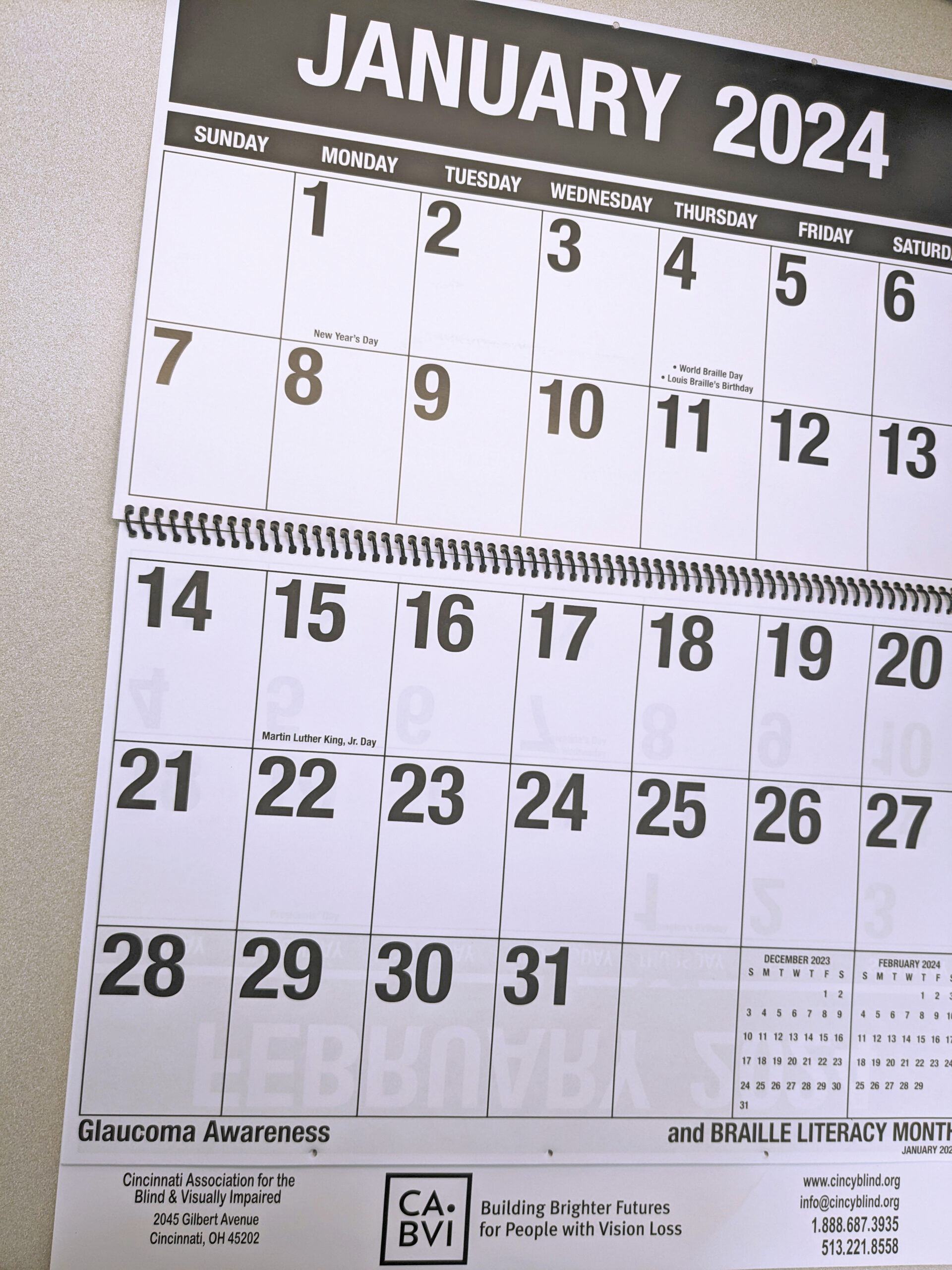 Large Wall Calendar Printable