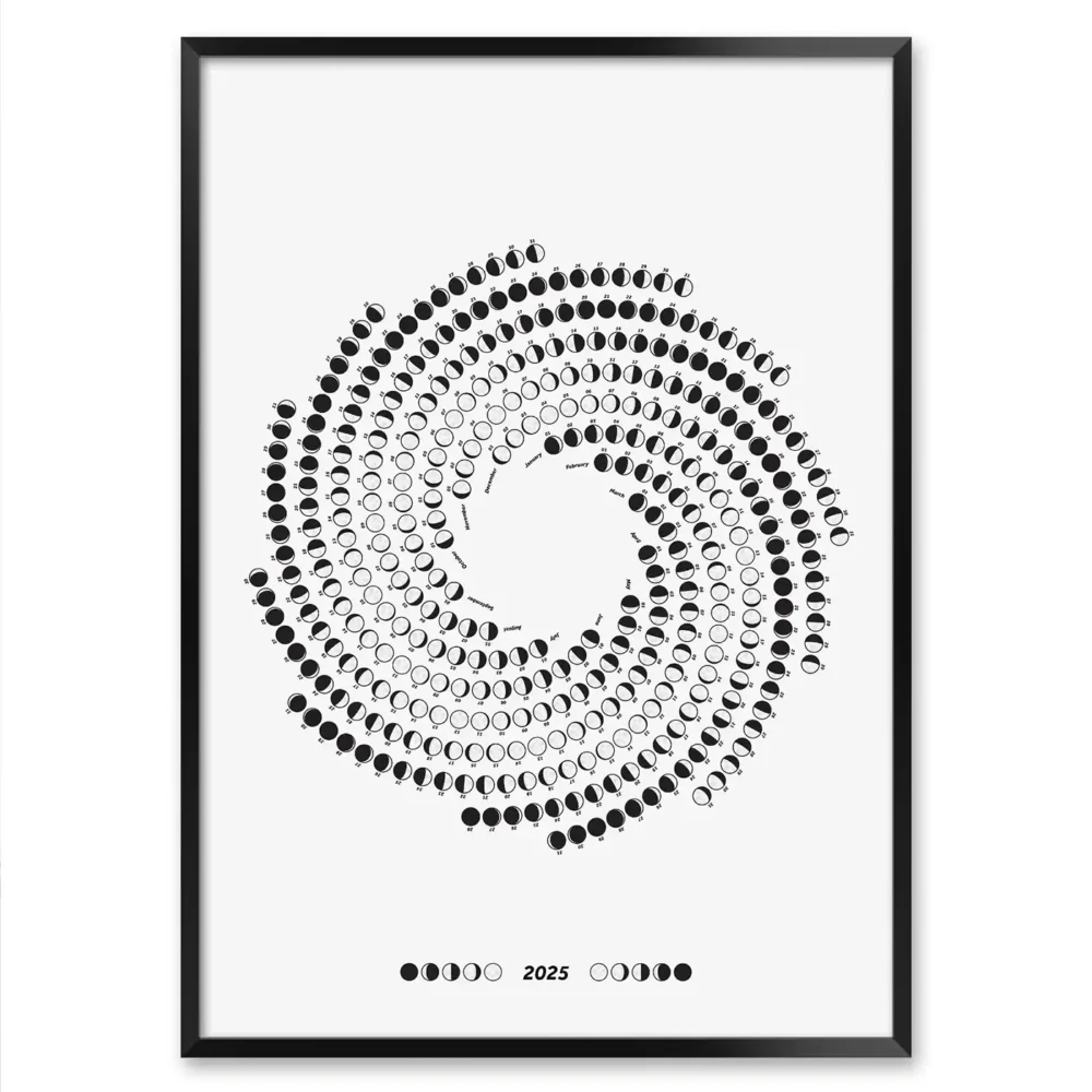 2025 Lunar Calendar Print With Moon Phases MeloPrints